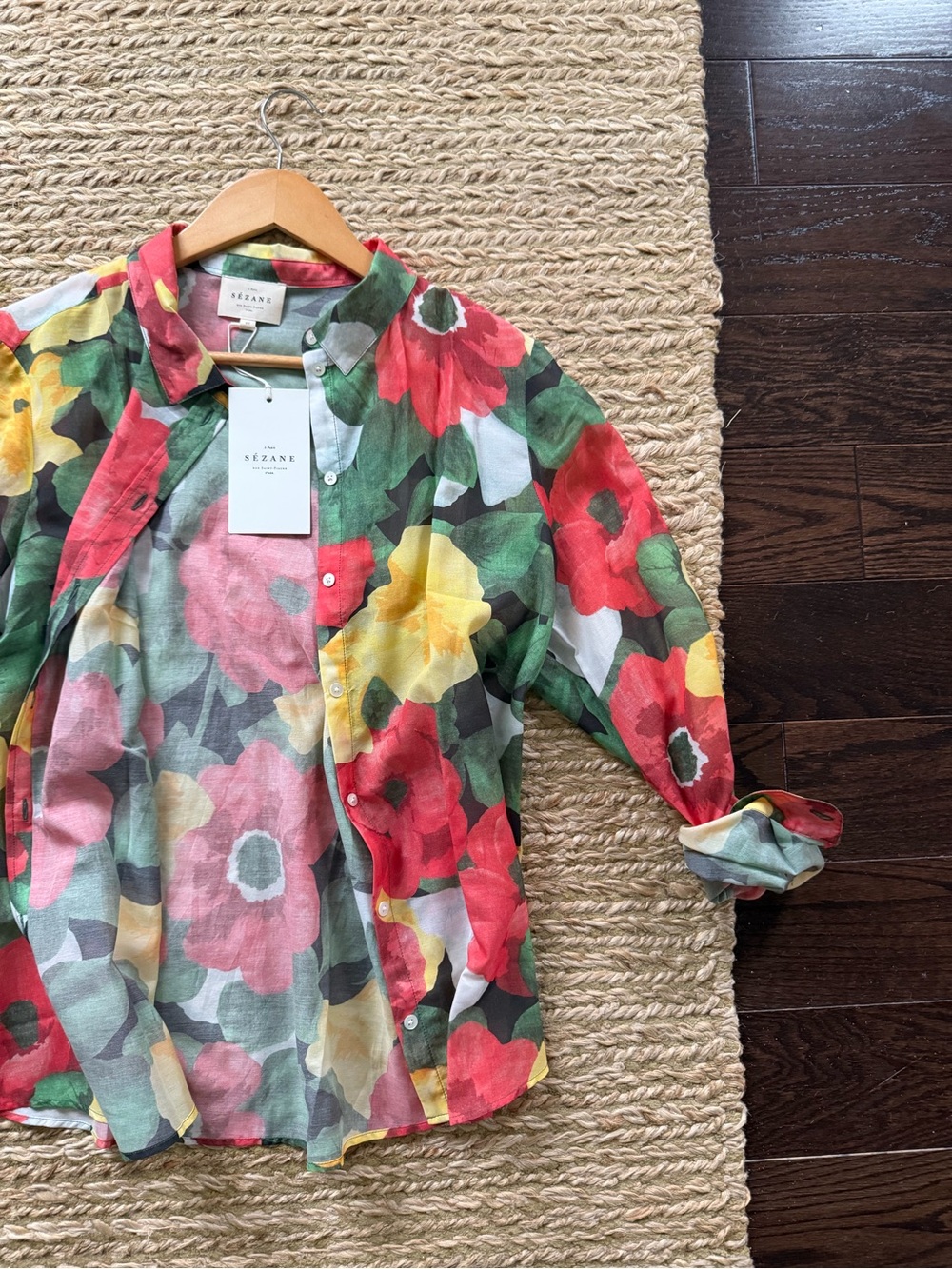 Sezane Pierro Floral Button-Down Blouse - Picture 4 of 4